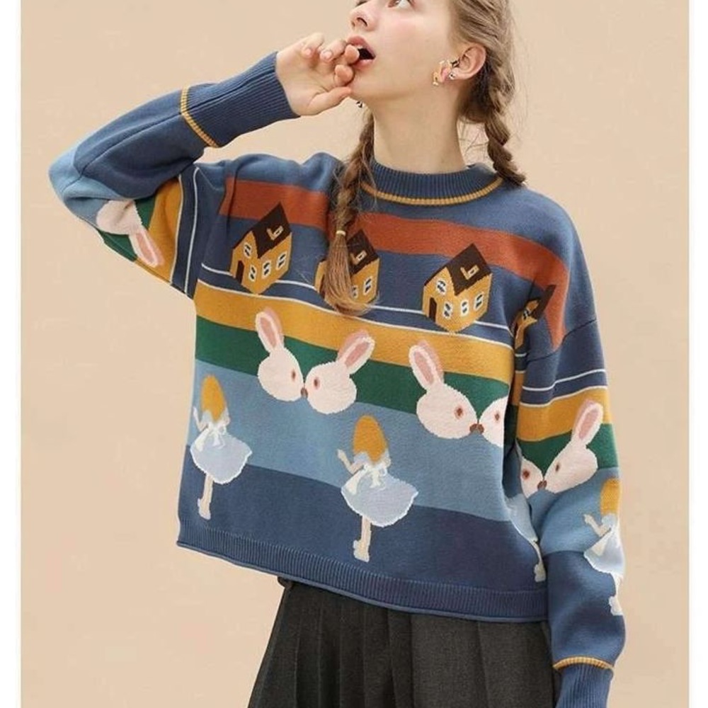 NWOT Kina & Tam Alice in Wonderland sweatshirt